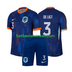 Nederland Matthijs de Ligt 3 Voetbalshirts Kind Uit EK 2024